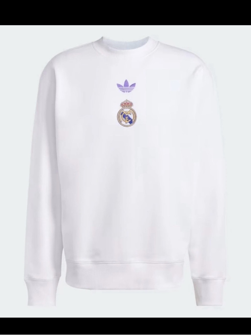 Adidas Real Madrid LFSTLR Crew Pullover Sweatshirt Men KC7789 NWT